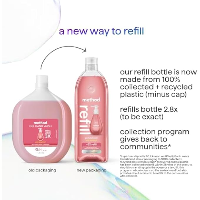 Method GEL HAND SOAP, REFILL, PINK GRAPEFRUIT, 34 OUNCE, 1 PACK (PACKAGING MAY VARY) - Image 5